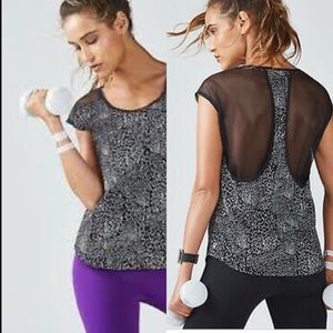 Fabletics Vanessa Black & White Splatter Large